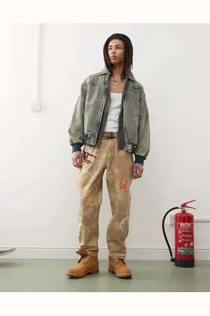 A Bathing Ape AAPE BY A BATHING APE – Jeans in Beige mit Military-Muster
