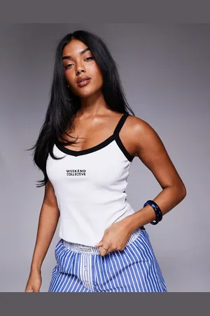 ASOS Weekend Collective – Trägertop in mit Kontrastrand