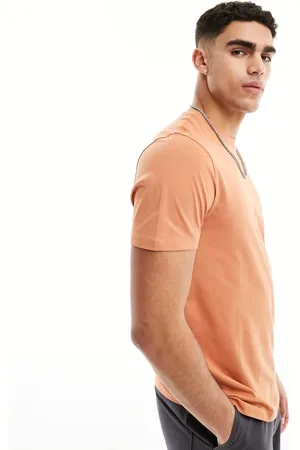 New Look – T-Shirt in Rostrot mit Rundhalsausschnitt und normalem Schnitt