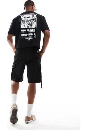 ASOS – Kastiges T-Shirt in mit lockerem Schnitt und Grunge-Print auf dem Rücken