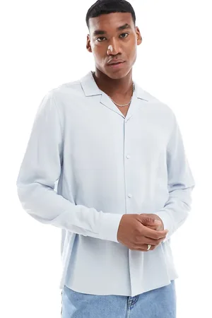 ASOS – Oversize-Hemd aus Leinenmix in mit Reverskragen