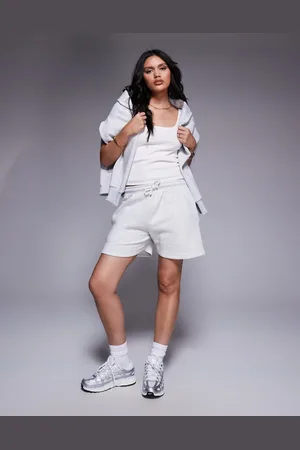 Missyempire Missy Empire – Exklusiv – Sweatshorts in meliertem mit Tunnelzug