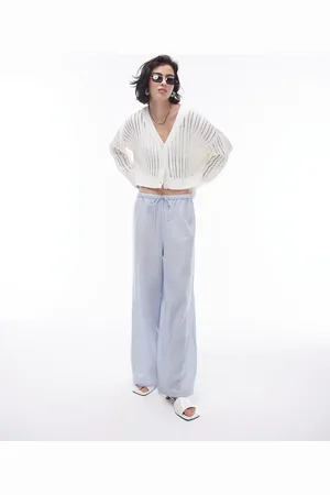 Topshop – Strickjacke mit großen Maschen in Elfenbein