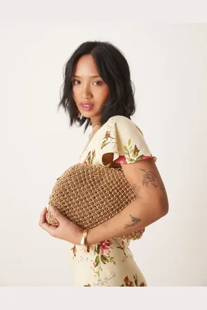 Accessorize – Goldfarbene Metallic-Clutch mit Flechtmuster