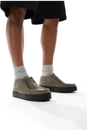 Pull&Bear – Sohle in Khaki mit kontrastierender Gummisohle