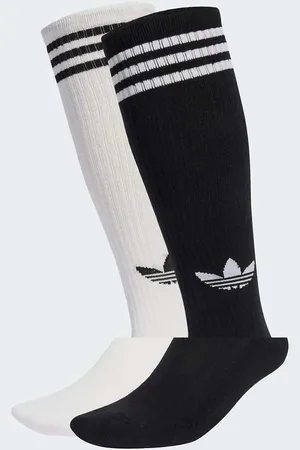 adidas – 2 Paar Kniestrümpfe in /Schwarz mit den 3 Streifen