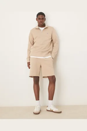 GANT – Sweatshorts in Beige mit Wappenlogo, Kombiteil