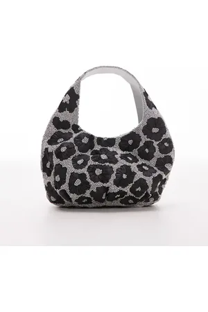 Topshop – Sindri – Tasche in und Silber mit Blumenverzierung