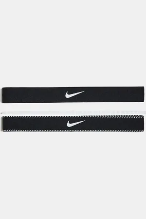 Nike – Flex Classic – 3er-Pack breite Stirnbänder in und Weiß
