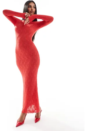 Aria Cove – Hochgeschlossenes, langärmliges Maxikleid aus Spitze in