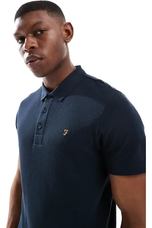 Farah – Forster – Kurzärmeliges texturiertes Poloshirt in