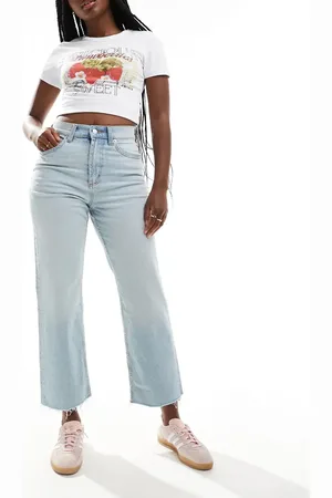 ASOS – Knöchellange, gerade geschnittene Jeans in getönter Bleich-Waschung