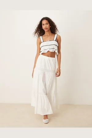 Gina Tricot – Gestufter Midirock aus Spitze in