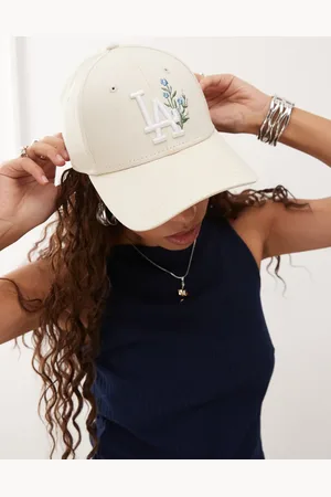 New Era – LA Dodgers 9Forty – Kappe in Beige mit floralem Logo