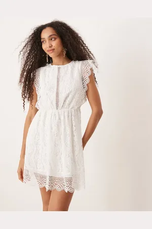 Gina Tricot – Mini-Sommerkleid aus Spitze in