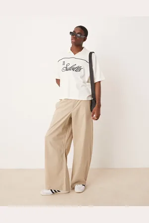 ASOS – Schwere Horseshoe-Hose in Salbeigrün mit verdrehtem Design