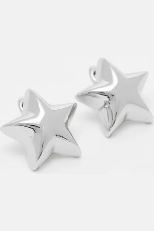 Reclaimed – Unisex-Sternenohrringe in Silberoptik