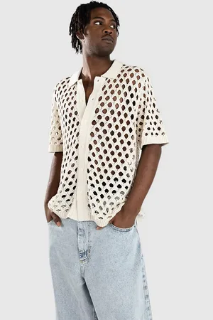 Monet Reed Crochet Button Up Hemd