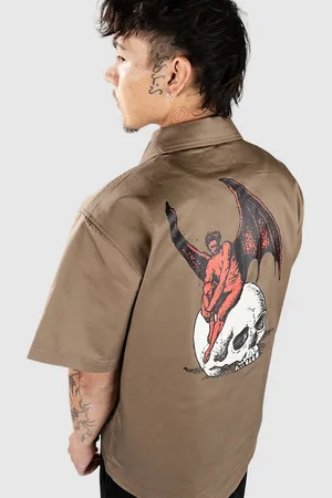 Welcome Nephilim Zip-Up Twill Work Hemd