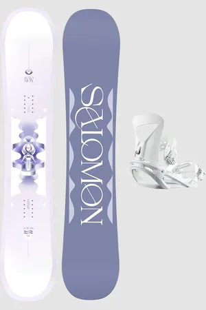 Salomon Lotus+Spell M white Snowboard-Set