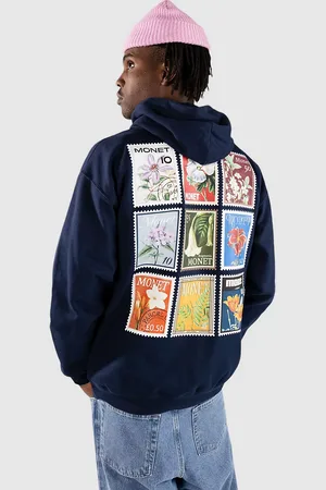 Monet Floral Stamps Hoodie