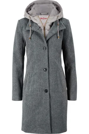 bonprix Winter-Kurzmantel in Wolloptik, 2in1 Optik