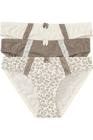 bonprix Slip mit femininem Druck (3er Pack)