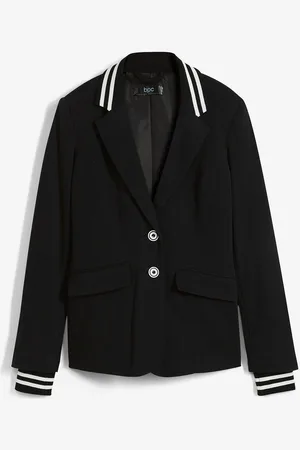 bonprix Baumwoll-Blazer mit gestreiften Details