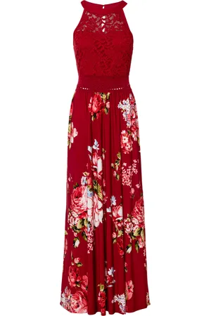 bonprix Sommer-Maxikleid mit Blumen-Print und Spitze