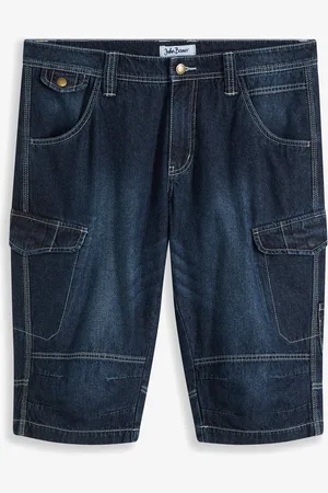 bonprix Leichte Jeans-Long-Cargobermuda, Relaxed Fit