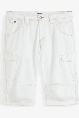 bonprix Leichte Jeans-Long-Cargobermuda, Relaxed Fit