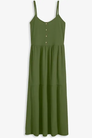 bonprix Jersey-Kleid mit Volants und dekorativer Knopfleiste