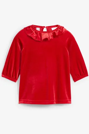 bonprix Baby Samtkleid mit Volants
