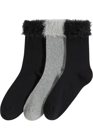 bonprix Socken mit Rippstruktur und Umschlagbündchen mit Bio-Baumwolle (3er Pack)