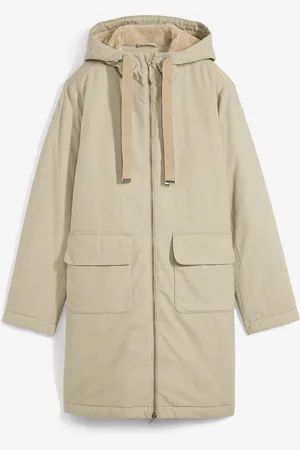 bonprix Warm wattierter Winterparka mit Teddyfutter in Kapuze