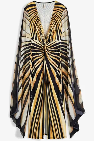 bonprix Jerseykleid mit langen Chiffon-Ärmel