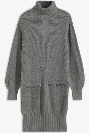 bonprix Strickkleid mit aufgesetzten Perlen