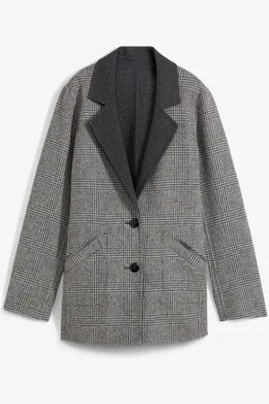 bonprix Wende-Wollblazer mit Glencheck