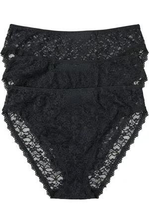 bonprix High-Leg Maxislip aus recycelter Spitze (3er Pack)