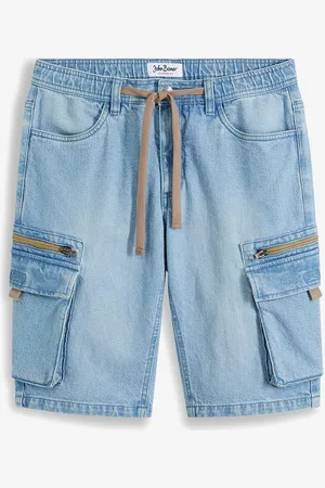 bonprix Long Jeans-Shorts mit Cargotaschen, Regular Fit