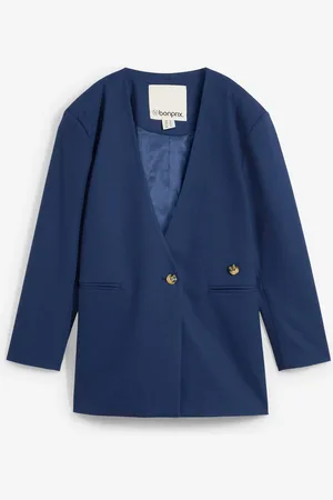 bonprix Oversize-Blazer mit Verschlussvarianten aus Viskose-Mix