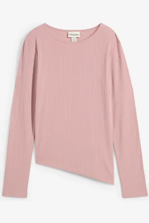 bonprix Langarmshirt aus Rippe mit Schlitz