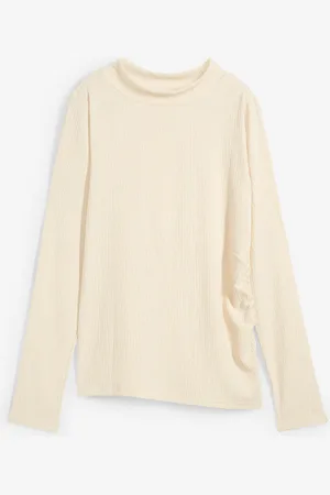 bonprix Langarmshirt aus strukturiertem Crêpe