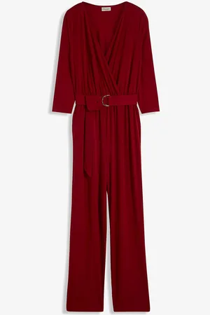 bonprix 3/4-Arm Jumpsuit mit Gürtel