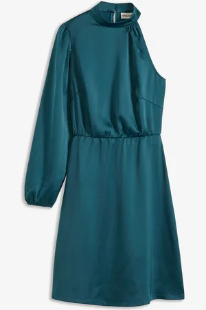 bonprix One-Shoulder-Kleid aus glänzendem Satin