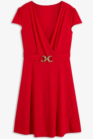 bonprix Jerseykleid mit dekorativer Schließe
