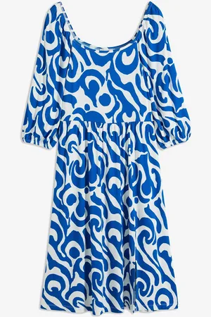 bonprix Jerseykleid mit Ballon-Ärmeln aus softem Viskose-Mix