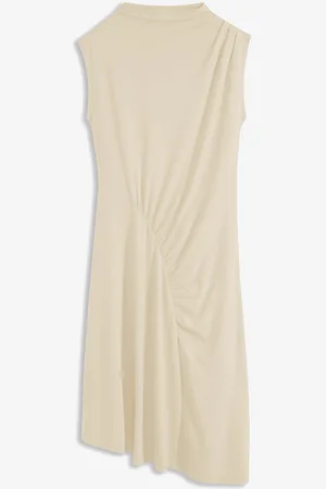 bonprix Midikleid mit Drappierung und asymmetrischen Saum