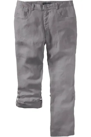 bonprix Regular Fit Leinenhose mit Turn-Up, Straight