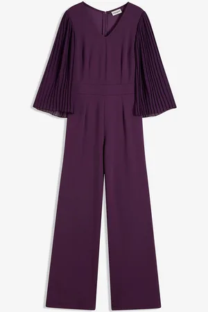 bonprix Jersey-Overall mit Plissee-Ärmel aus feinem Chiffon